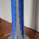 Art Deco enamel vase signed Leune