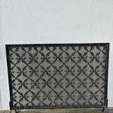 Wrought iron fire screen, France