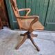 Fauteuil de bureau americain en chene reglable 1950