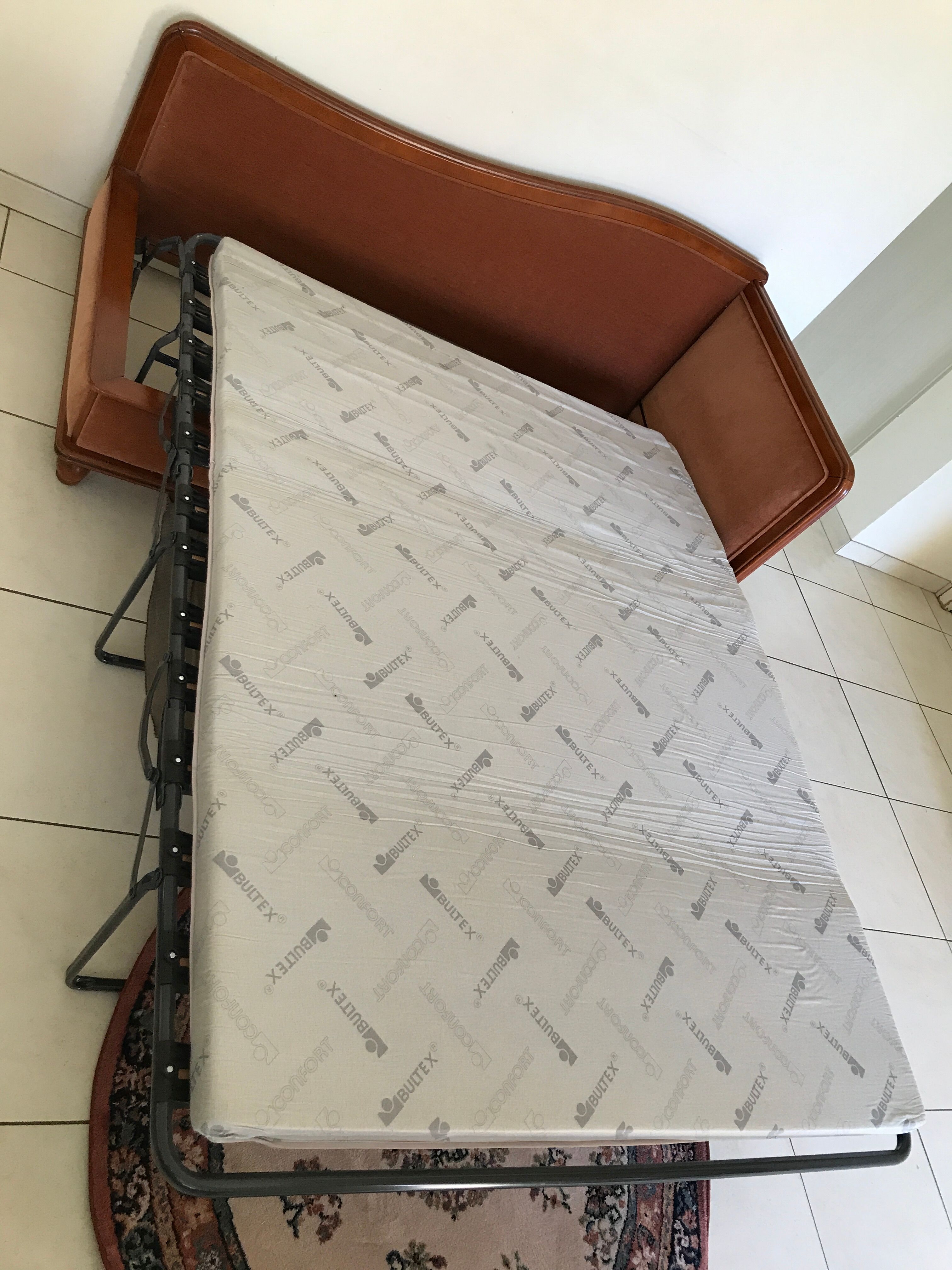 Méridienne velours  convertible années 50-60