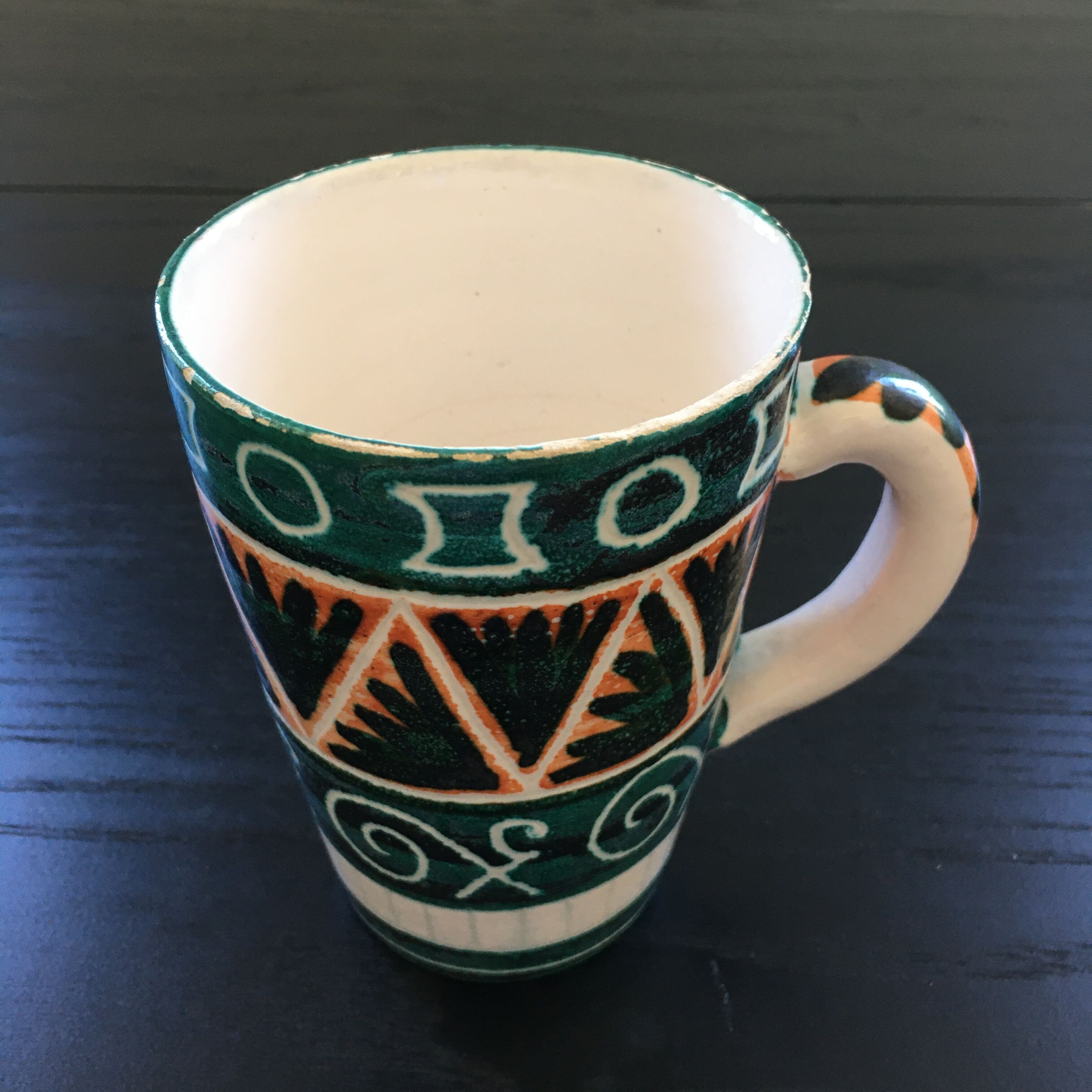 Unique piece signed mug décor