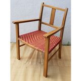 Wood and rattan chair