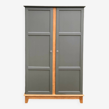 Armoire parisienne chêne massif 1960