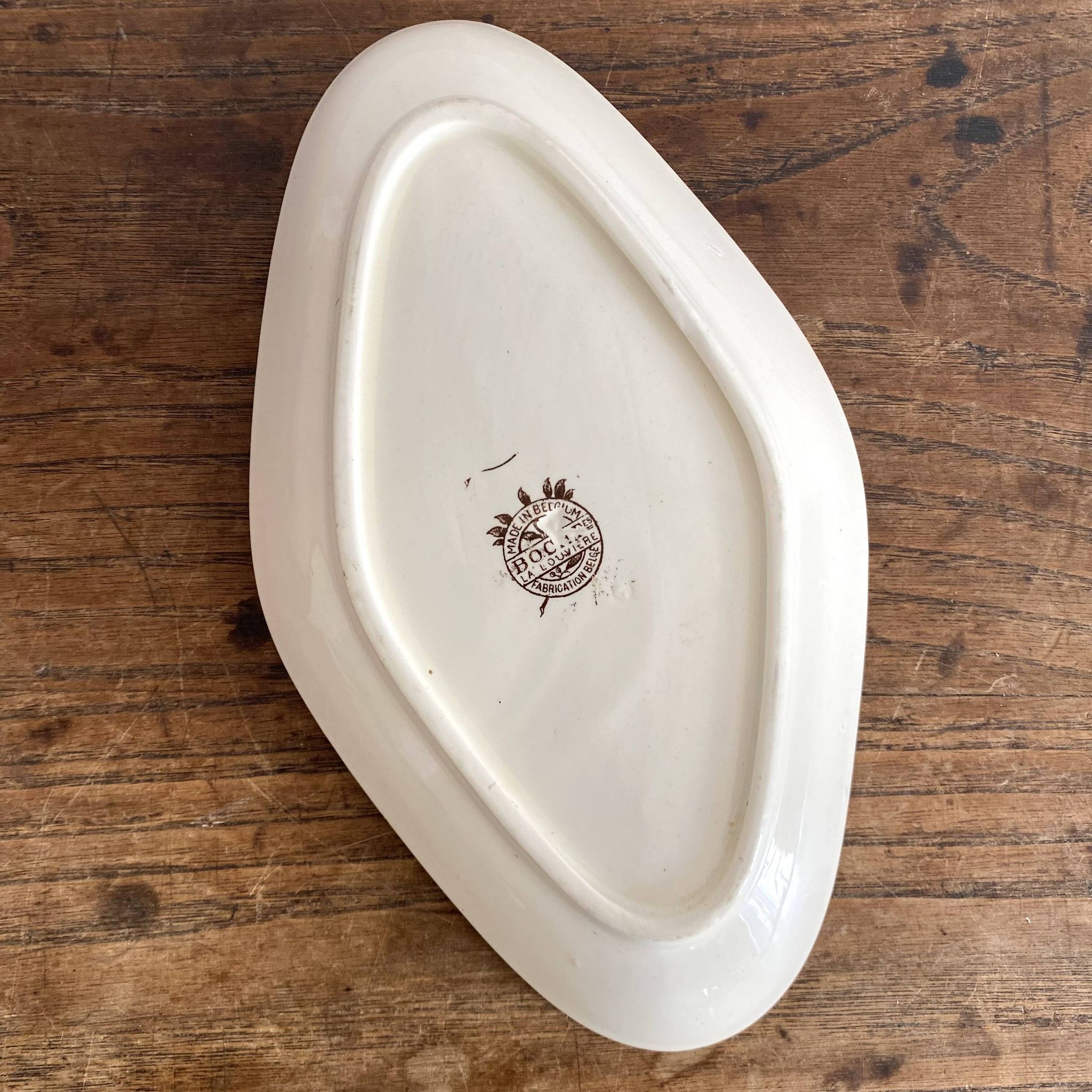 Antique Boch La Louvière Belgium dish
