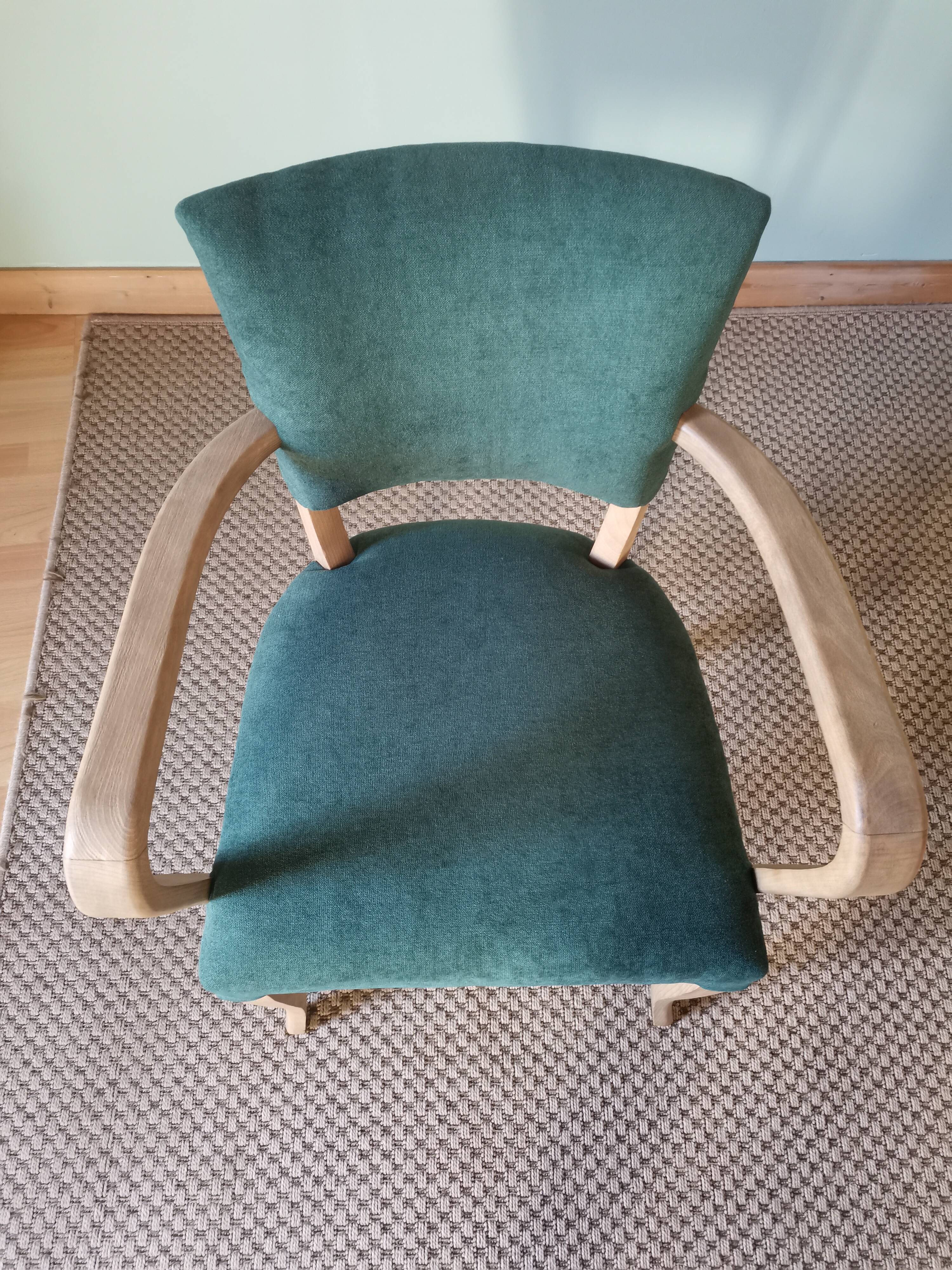 Green Art Deco bridge armchairs
