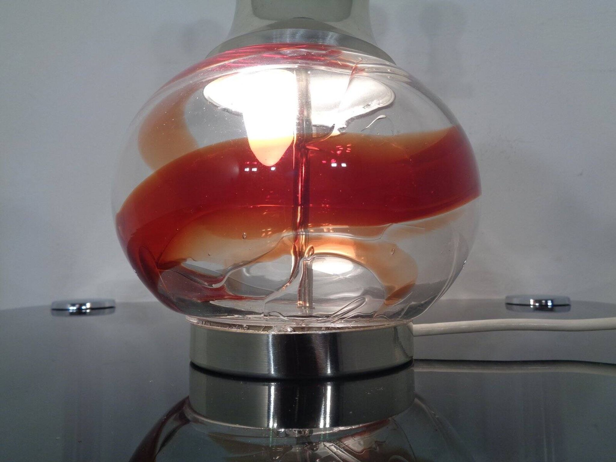 Italian Glass Floor Lamp, 1970s