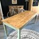 Old wooden farm table