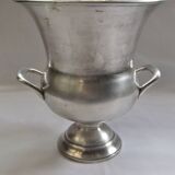 Old champagne bucket with vintage silver metal cooler Medici