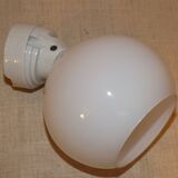 Art Deco bathroom light in opaline and porcelain