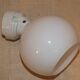 Art Deco bathroom light in opaline and porcelain