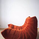 Set of Togo lounge chair and pouf by Michel Ducaroy for Ligne Roset, 1973