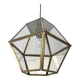 Vintage glass and brass pendant light