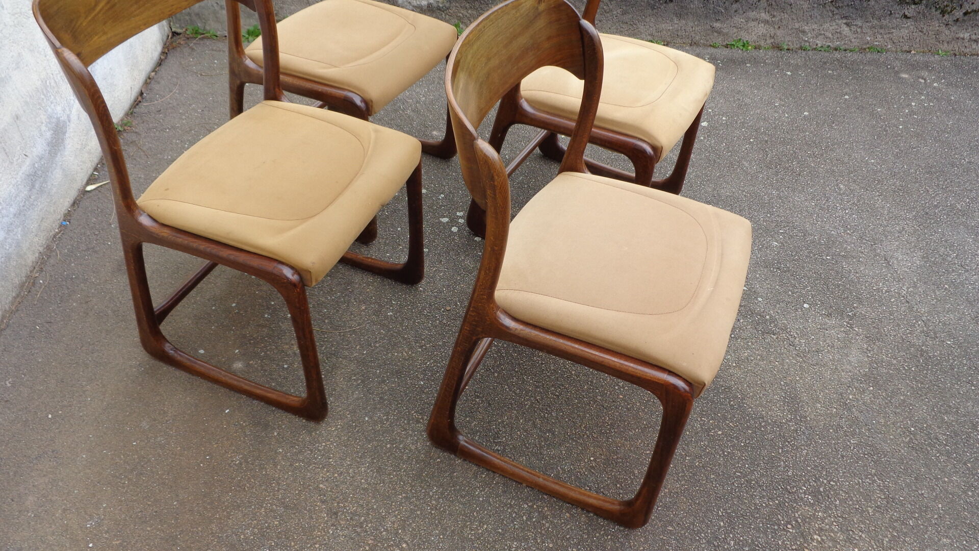 Baumann sled chairs set