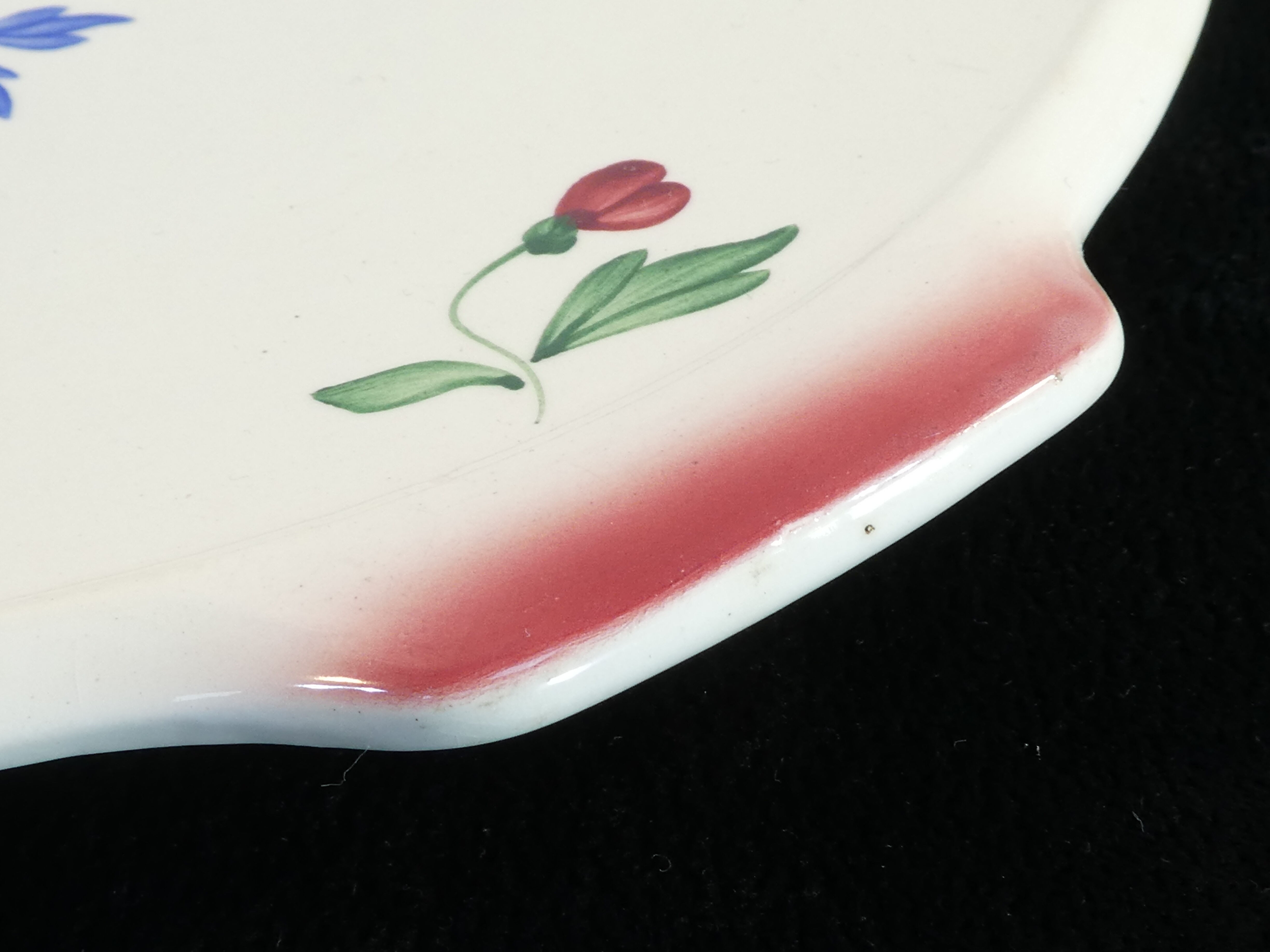 Antique digoin sarreguemines earthenware pie dish