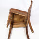Set of eight late empire chairs in high quality brown leather in mahogany