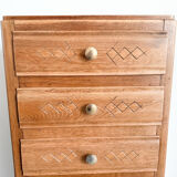 Oak chest of drawers with 5 drawers