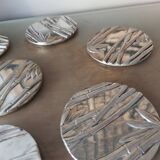 6 bamboo decor coasters