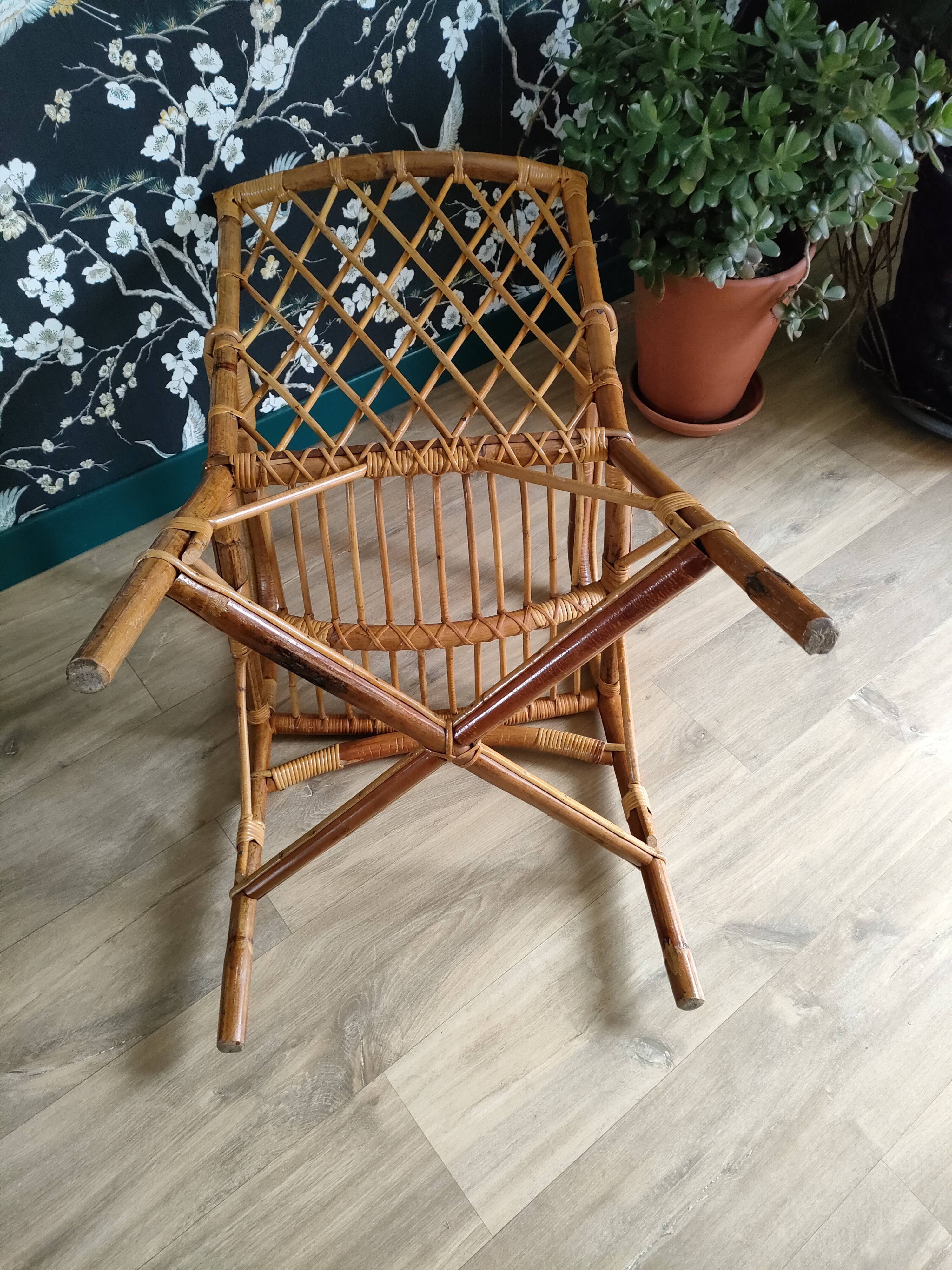Rattan armchair