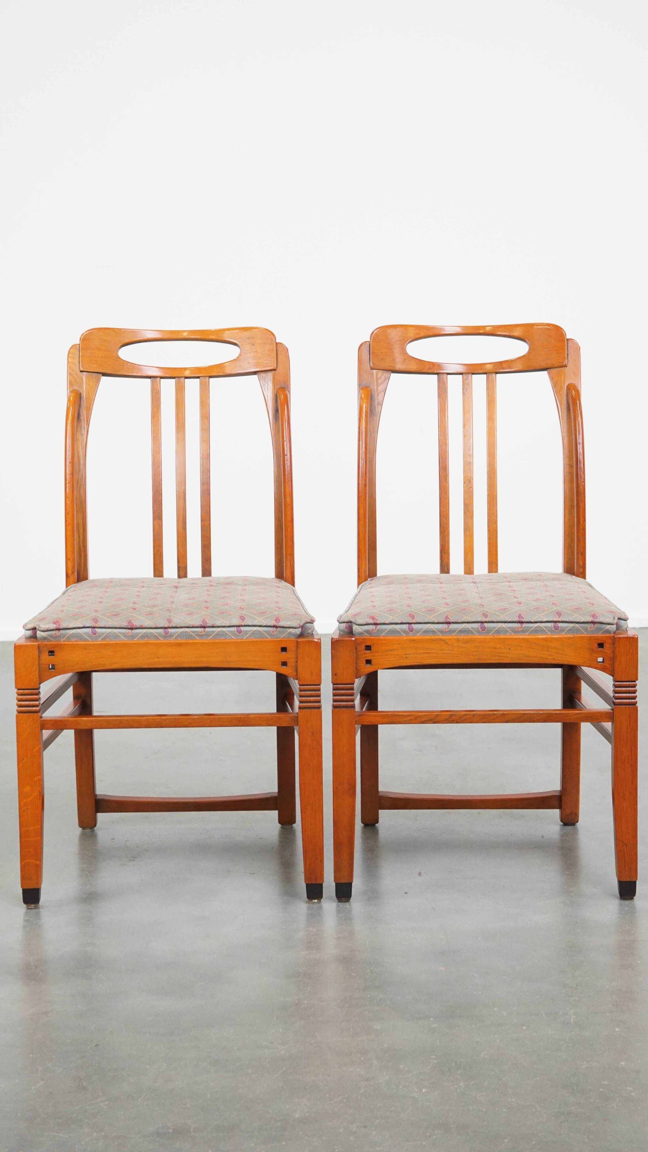 Set of 2 Art Nouveau design Schuitema dining chairs