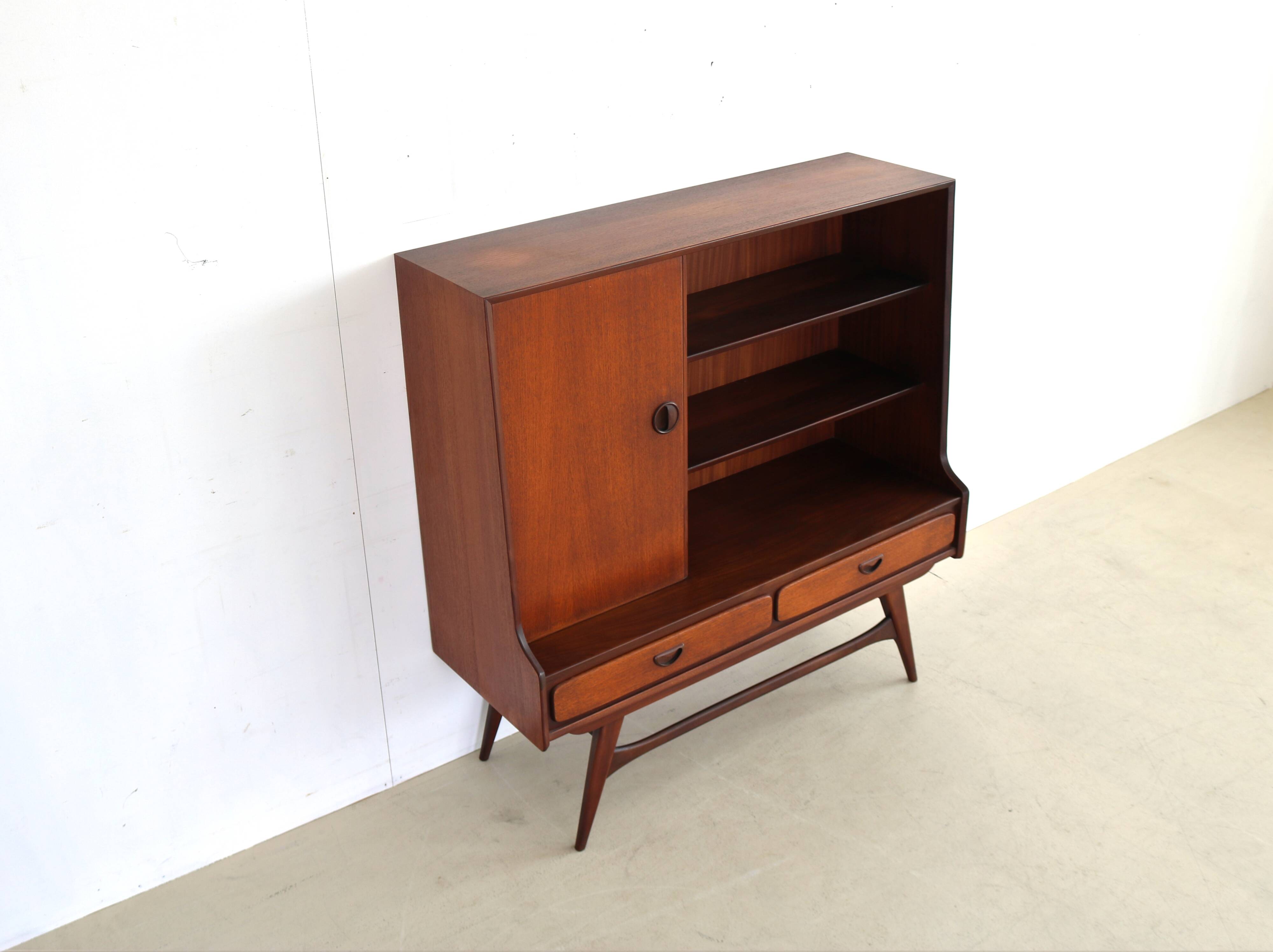 Vintage teak bookcase by Louis van Teeffelen