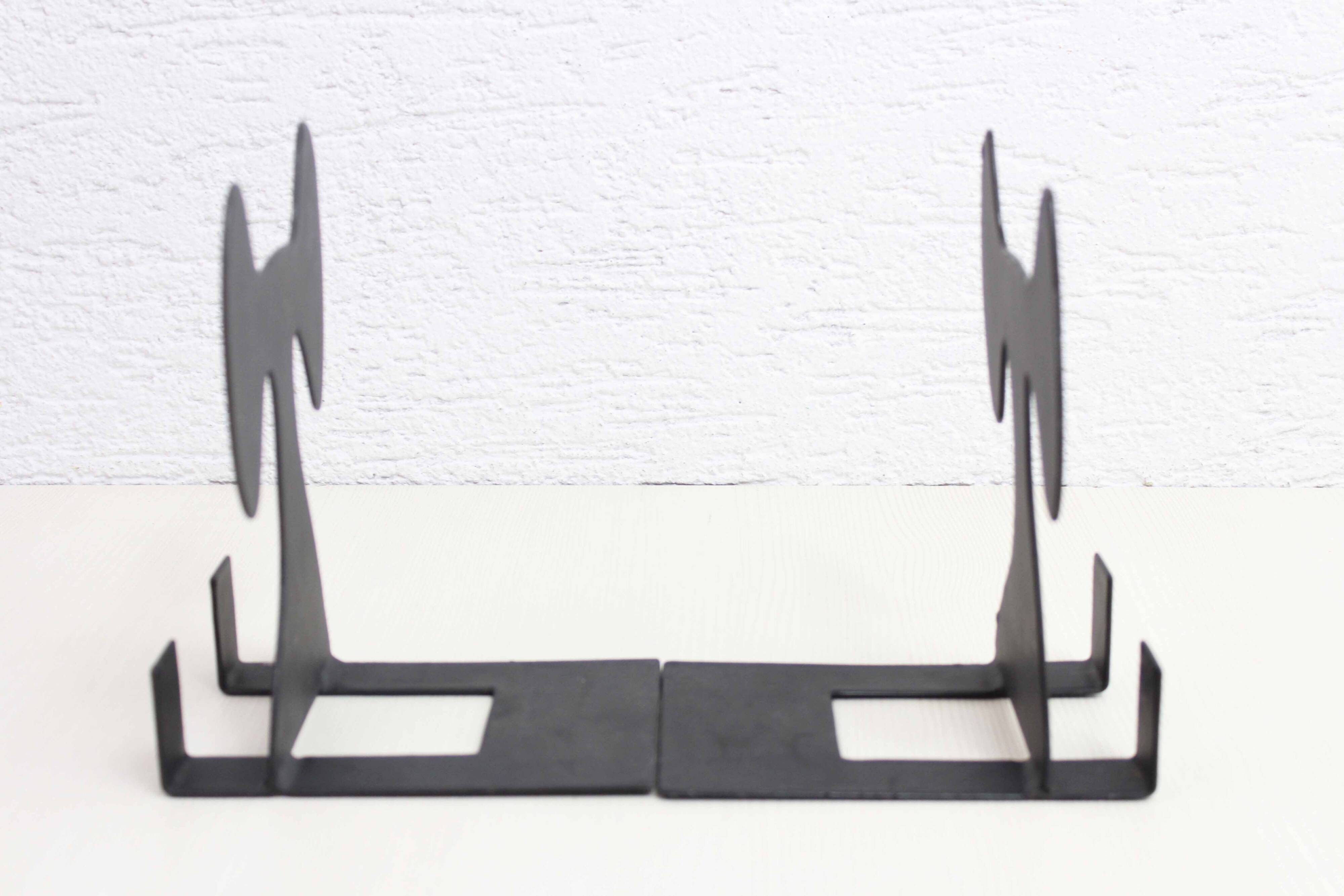 Vintage metal bookends