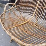 Old rattan bench