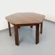 Vintage brutalist hexagonal dining table made of oak from the 1950s.