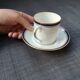 Haviland coffee cup and saucers - midnight blue collection - porcelain limoges