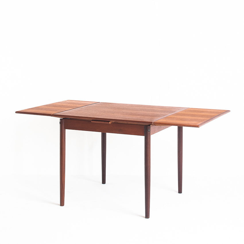 Teak dining table with Scandinavian-style extensions - France, 1960