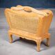 Magazine Rack in Oak and Rush, Denmark, 1960s