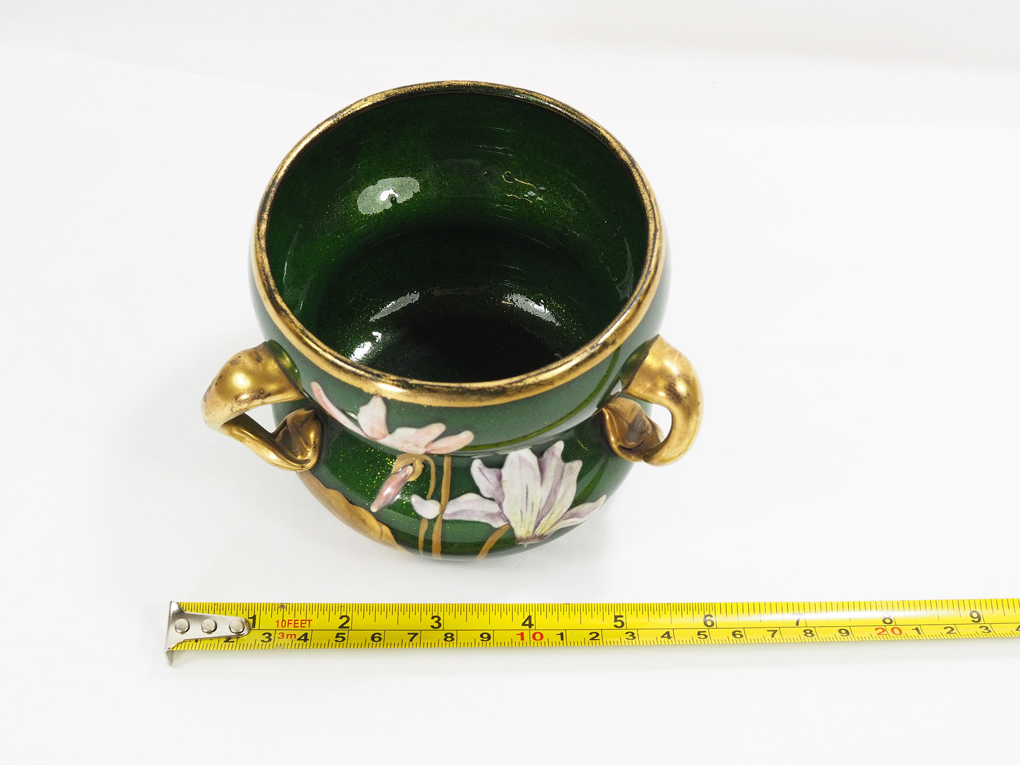 Art Nouveau Vase in Enamelled Aventurine Glass -Around 1900