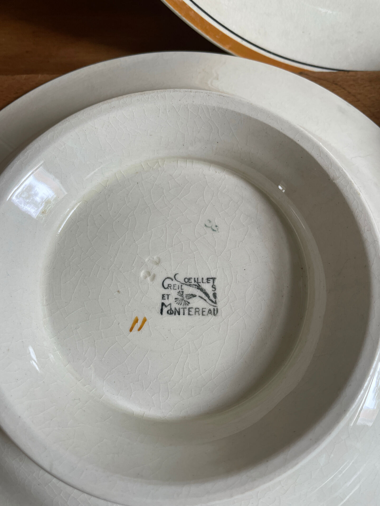 Art Deco service set Creil and Monterau