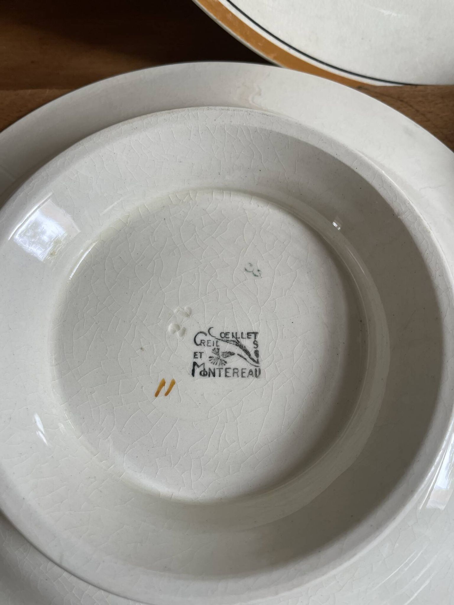 Art Deco service set Creil and Monterau
