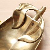 1960s gold-plated brass pear-shaped pocket emptier