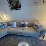 Canapé d’angle Roche Bobois Réflexion en tissu beige