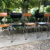 Chairs skaï  and  chrome