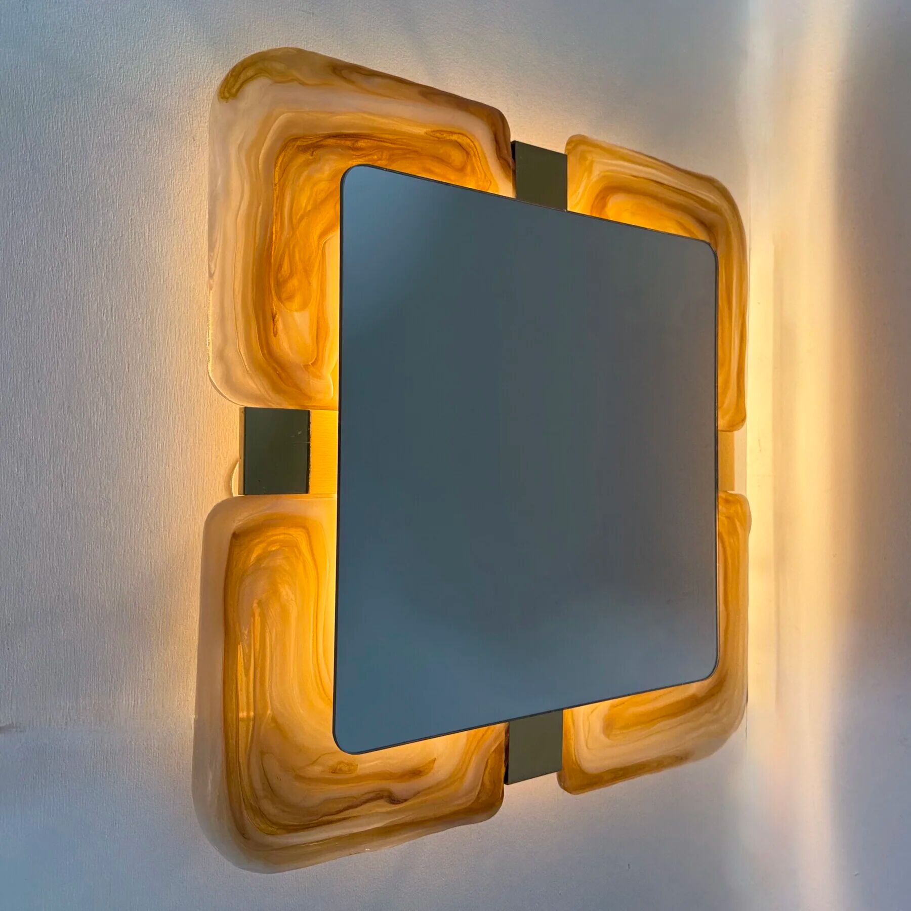 Mid-century Hillebrand lucite mirror, 1970s Germany