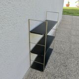 Modular String shelf in gold and black metal