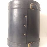 1950 leather paper basket