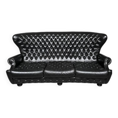 Canapé Chesterfield. Cuir.