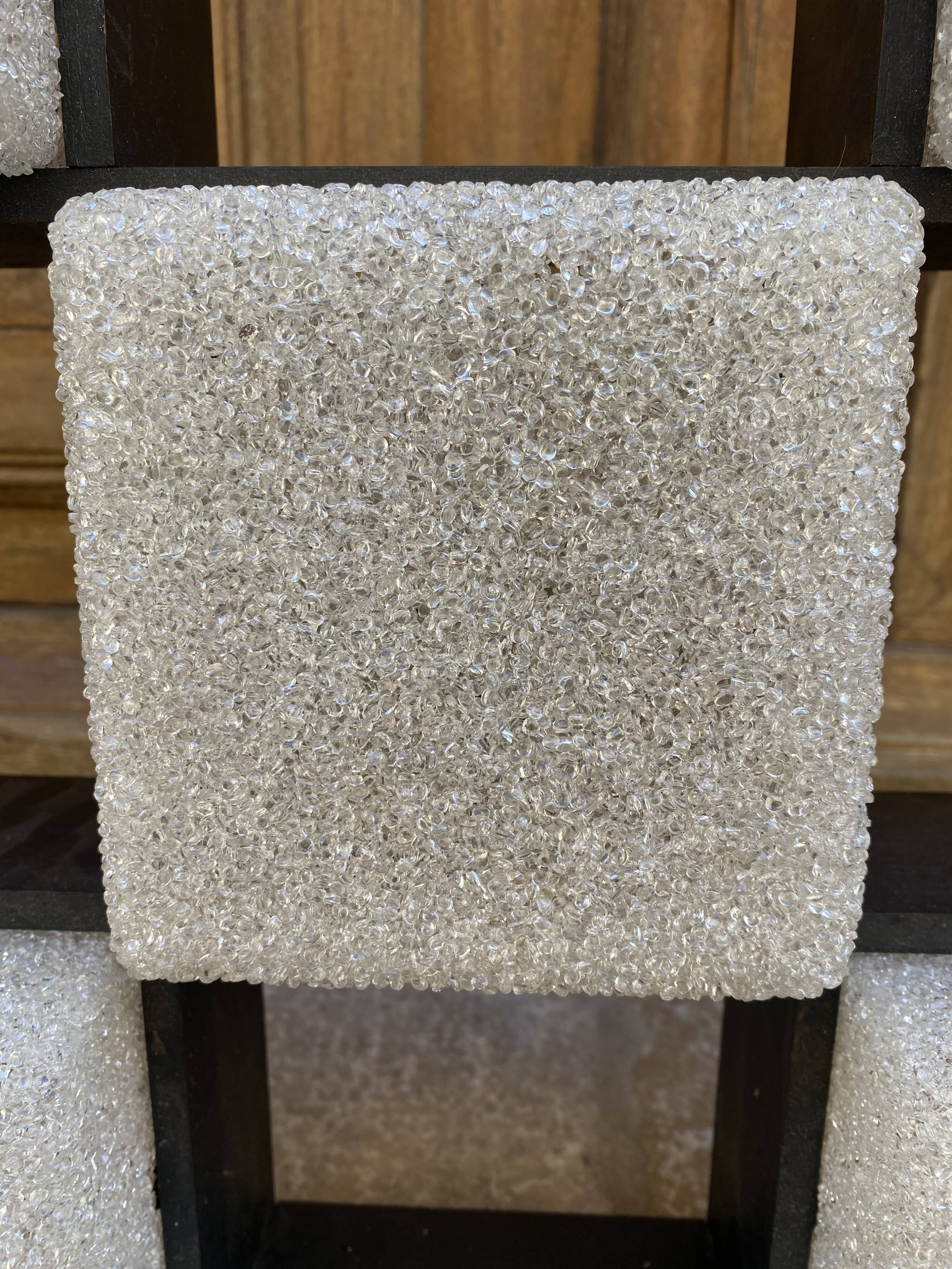 Scandinavian Wall/Ceiling Lamp Blackened Wood And Perpex 1960