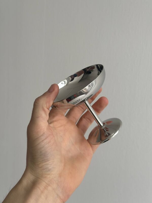 8 coupelles sur pied en inox style Letang Remy, fabrication française