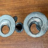 Amadeus candle holders from the Italian Brutalist series by Kurt Jesch for Fratelli Tonini, 1960s, set of 2.