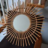 Rattan sun mirror
