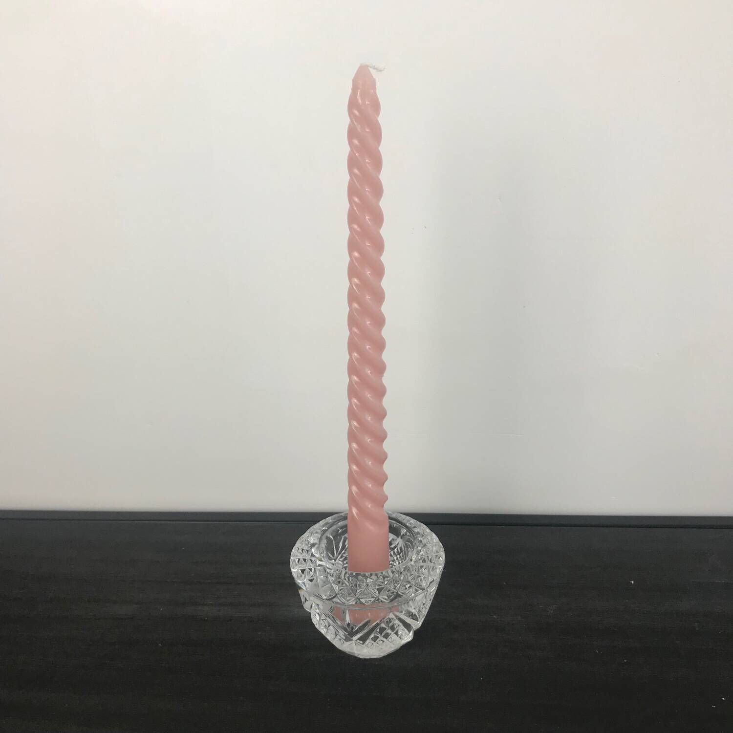 Vintage crystal candle holder fontenay model from maison cristal d'arque