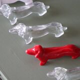 12 vintage dachshund knife rests