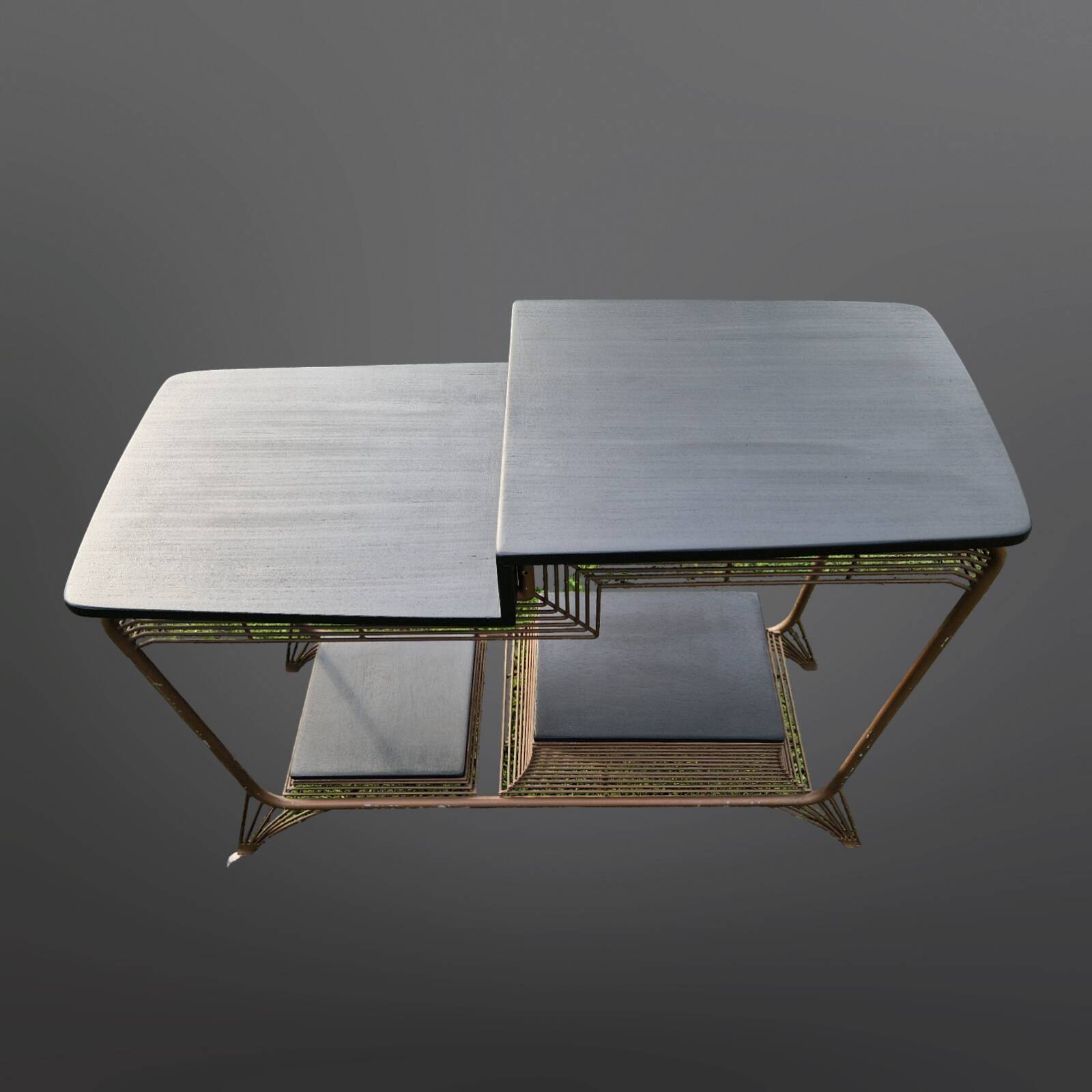 Table d'appoint moderniste milieu siècle à plusieurs niveaux, allemagne années 1950