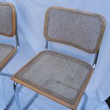 Duo of chaises Marcel Breuer model cesca b32 beech