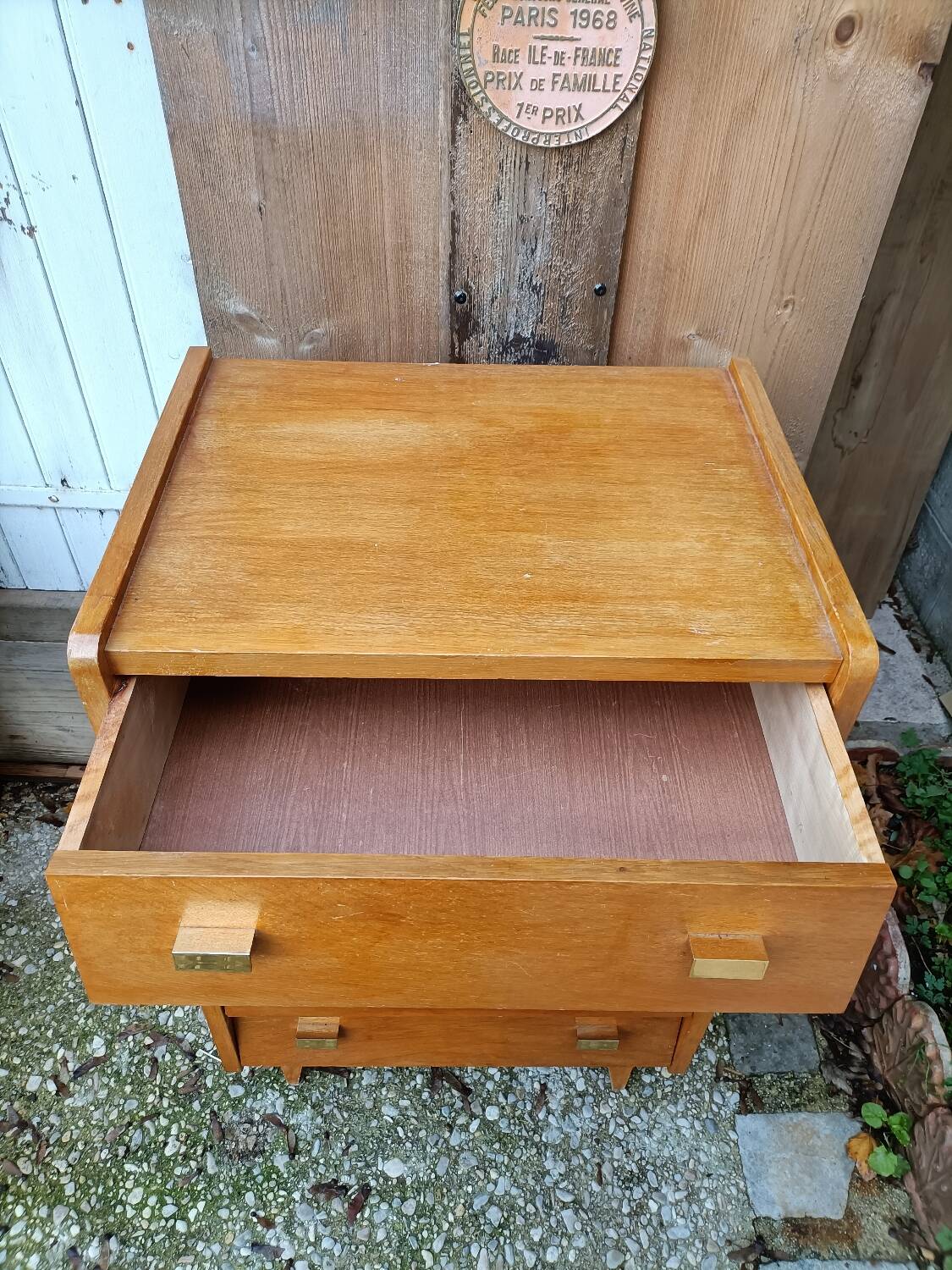 Vintage chiffonier with compass feet