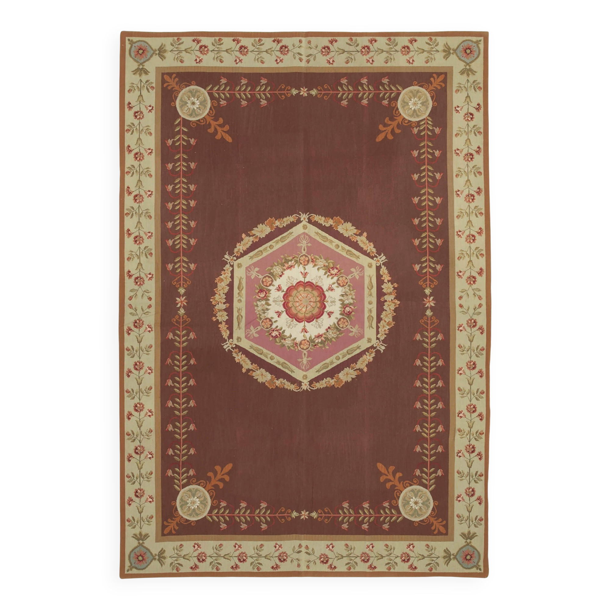 Handmade Vintage Flatweave Needlepoint Kilim 181 cm x 273 cm